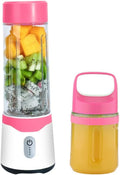 Personal Blender juicer Small Frozen Food and Vegetable Fruit Electric Mix Processor USB Rechargeable (Color : Pink)
