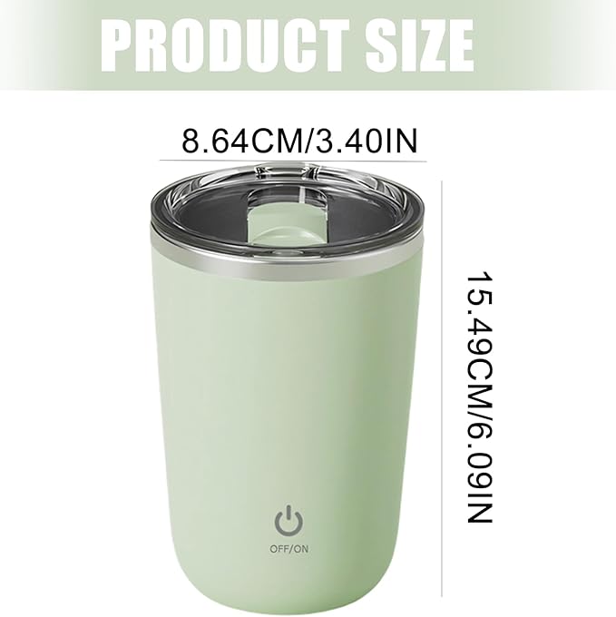 Automatic Magnetic Stirring Coffee Cup with USB Charging for Hot and Cold Drinks At Work Home Or Travel