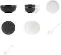 Elegant Black and White Minimalist Matte Ceramic Dinnerware Set Includes Plates Bowls Perfect for Home Dining Modern Tableware for Everyday Use or Gifting Ideal for Housewarming