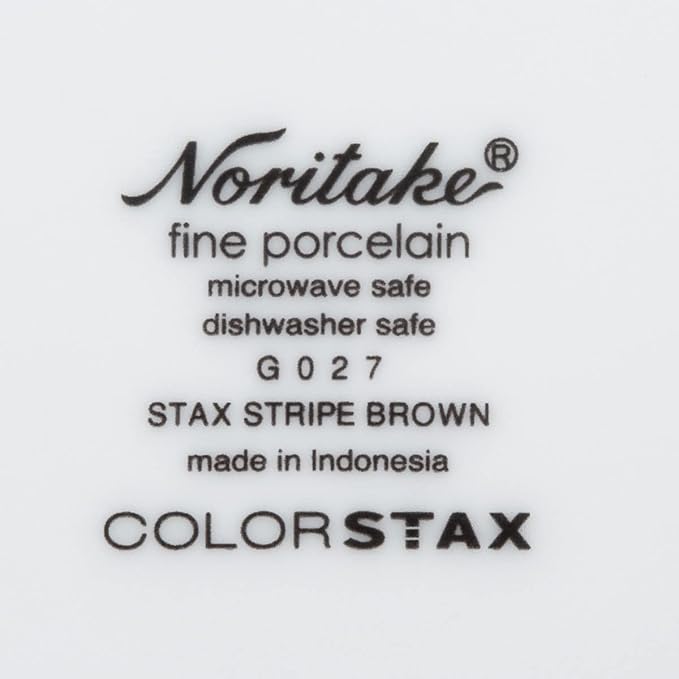 Noritake ColorStax Stripe Brown 12-Piece Dinnerware Set Service for 4