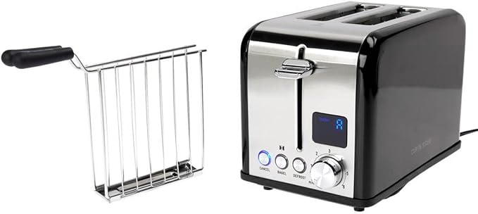 Curtis Stone Digital 2-Slice Toaster with Sandwich Cage (Renewed)