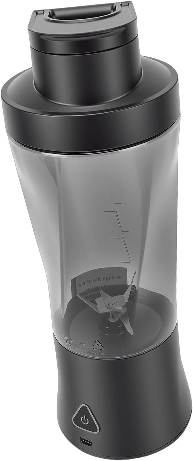 Portable Blender USB Rechargeable 22000 RPM High Speed Ice Crushing Electric Juicer Cup for Smoothies Cordless Personal Blender with Travel Lid Portable Electric for