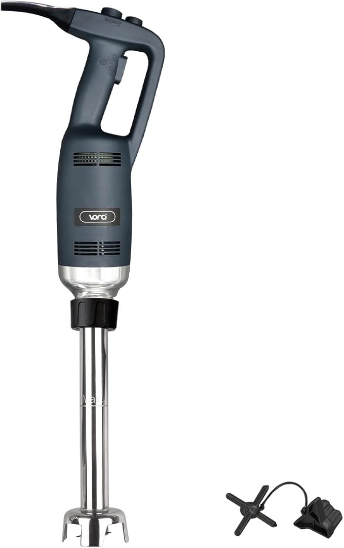 VONCI 500W Commercial Immersion Blender 12 SUS 304 Removable Shaft Heavy Duty Power Hand Mixer with Variable Speed 6000-20000RPM Professional Electric Stick Blender for Restaurant Kitchen Use.