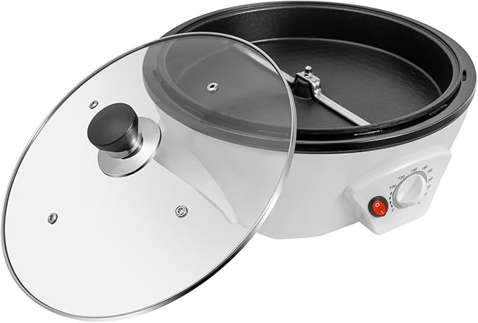 500g Coffee Bean Roaster Household Coffee Bean Roaster Machine Non-stick Pot Adjustable Temperature Coffee Roaster for Beginner Roasting Cafes Families Clubs