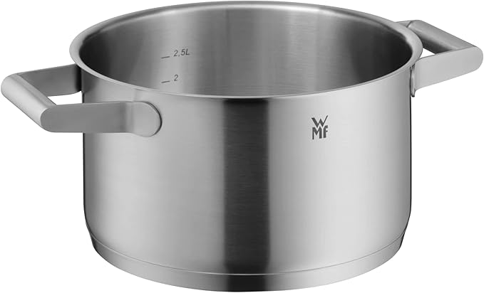 WMF Comfort Line Advantage Saucepan Set - 5-Piece Induction Cooking Pot With Glass Lid Cromargan Matte Stainless Steel Scale Stackable Uncoated