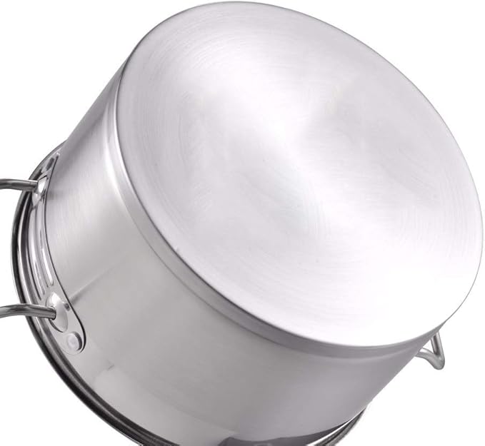 Kitchen Cookware Set 9 Piece Stainless Steel Cooking Pot &amp Pan Sets Induction Safe Saucepan Casserolewith Glass lid