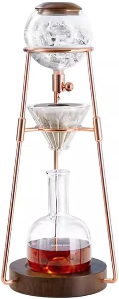 Creative Siphon Coffee Machine Comfortable Espresso Drip Coffee Maker Luxury Cold Brew Coffee Maker with Stainless Steel Stand.