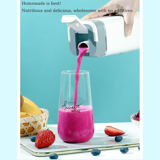Hualisen Portable Blender for Smoothies Juice420ML Insulated Juicer with Storage Pouch 12 Blades Juice Cup USB-C RechargeableCordless Personal Blender for Shakes and Smoothies (ZJ/White)