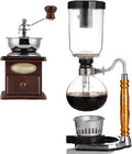 JITEM Cafetera Syphon Coffee Maker Manual Retro Vacuum Glass Siphon Pot Percolators 3 Cups Glass Tabletop Siphon Coffee Maker for Coffee or Tea