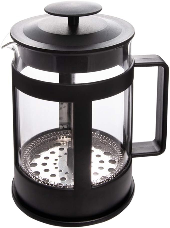 Any Morning Large French Press Coffee Maker Coffee Maker French Press 34 oz Coffee Press Glass French Press For Tea and Travel 16 Cup Coffee Maker For Camping 16 Espresso Cups 34 Oz Black