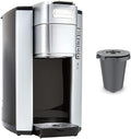 Cuisinart SS-5P1 Single Serve Brewer Coffemaker 40 oz Silver &amp HomeBarista Reusable Filter Cup Gray