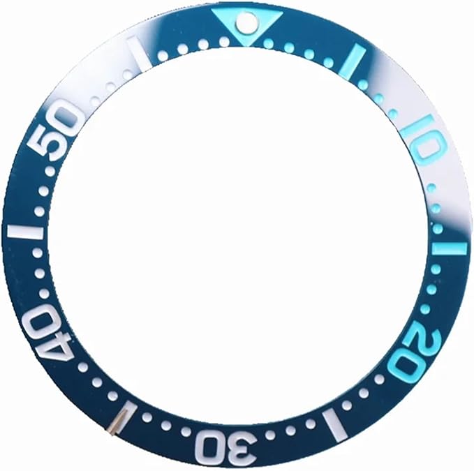 38mm Seawater Blue Ceramic Bezel Insert for 40mm Watch for Case Seamaster 600m Diving Scale Ring for Skx007 Seik Mods
