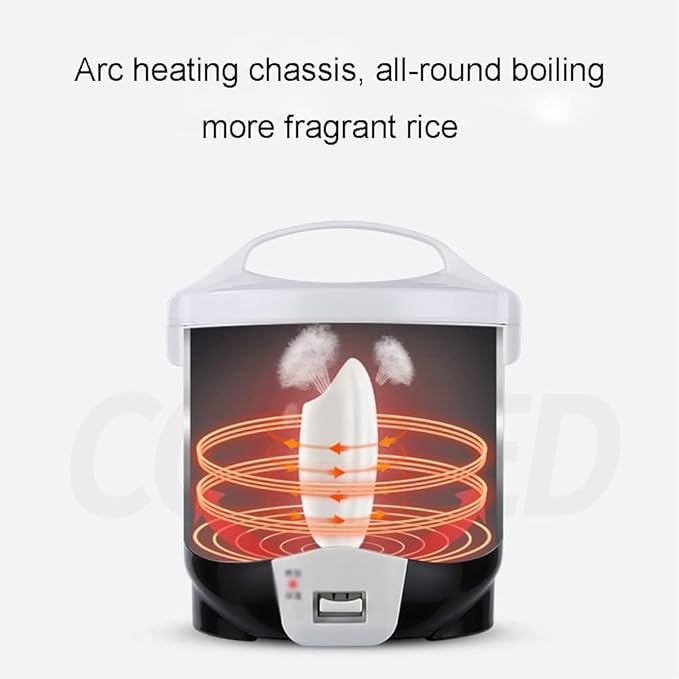 Rice Cooker Quickly Cooking Portable 1.6L Rice Cooker with Removable Non-Stick Inner Pot Truck Cooker for 1-2