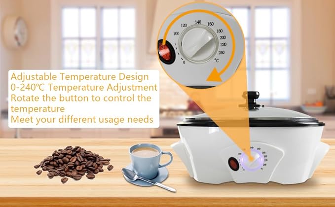 110V Electric Home Coffee Roaster Coffee Bean Roasting Baking Machine 800W NEW