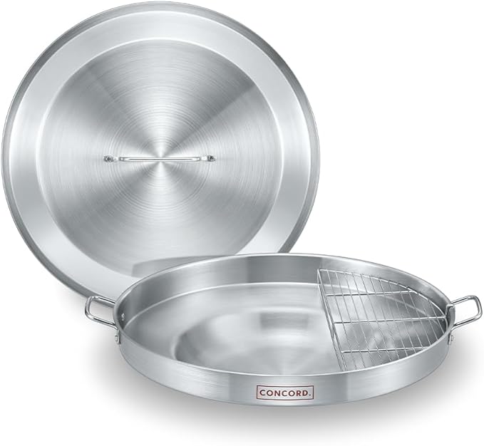 CONCORD Stainless Steel 3 Piece 22 Comal Cookware Set. Comales Discada Set