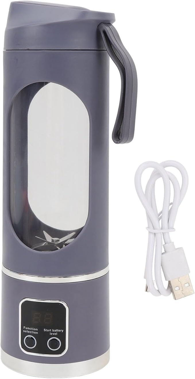 ZJchao Portable Blender Lemon Squeezer Portable Rechargeable 450ml Hand Mixer with Data Cable for Beat Eggs Blending Yogurt