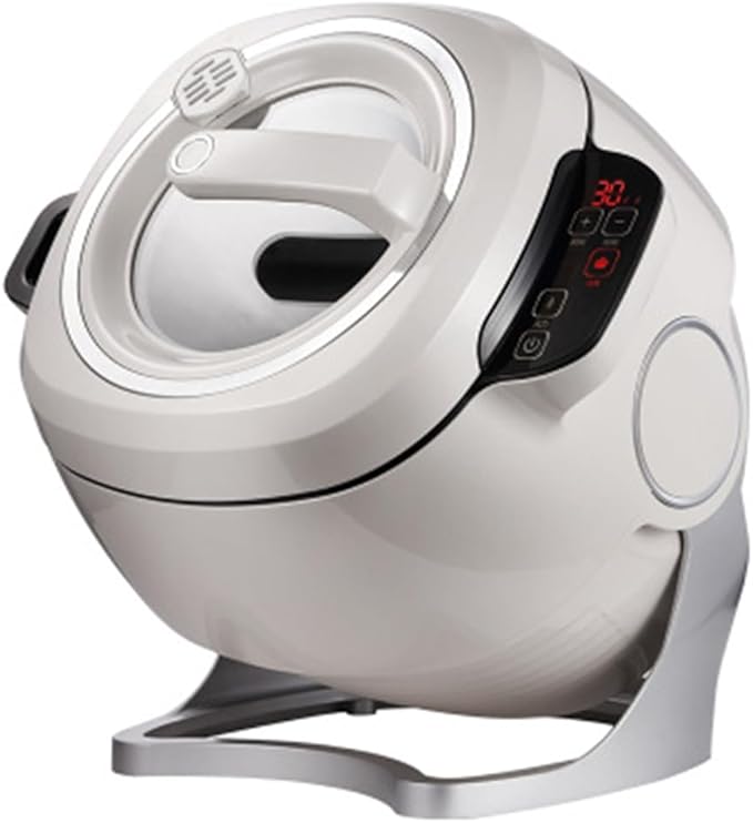 Automatic Cooking Machine 6L Multifunctional Cooking Machine with Smart Touch Screen 360° Rotating All-Round Heating 3 Gears Fire Adjustment for Home Restaurant