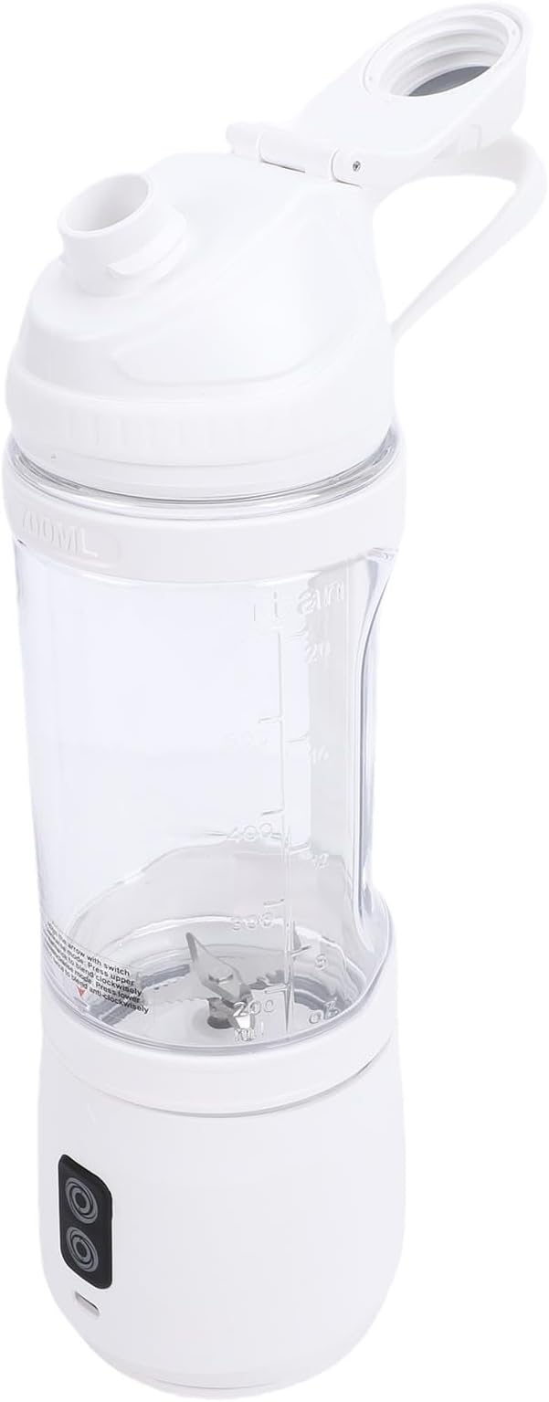 Haofy Portable Blender Cup with LED Display 700ml Cordless Juicer for Smoothies and Shakes 240W High Power Bidirectional Cutter for Ice Fruits Travel Gym Home Use (700ml)
