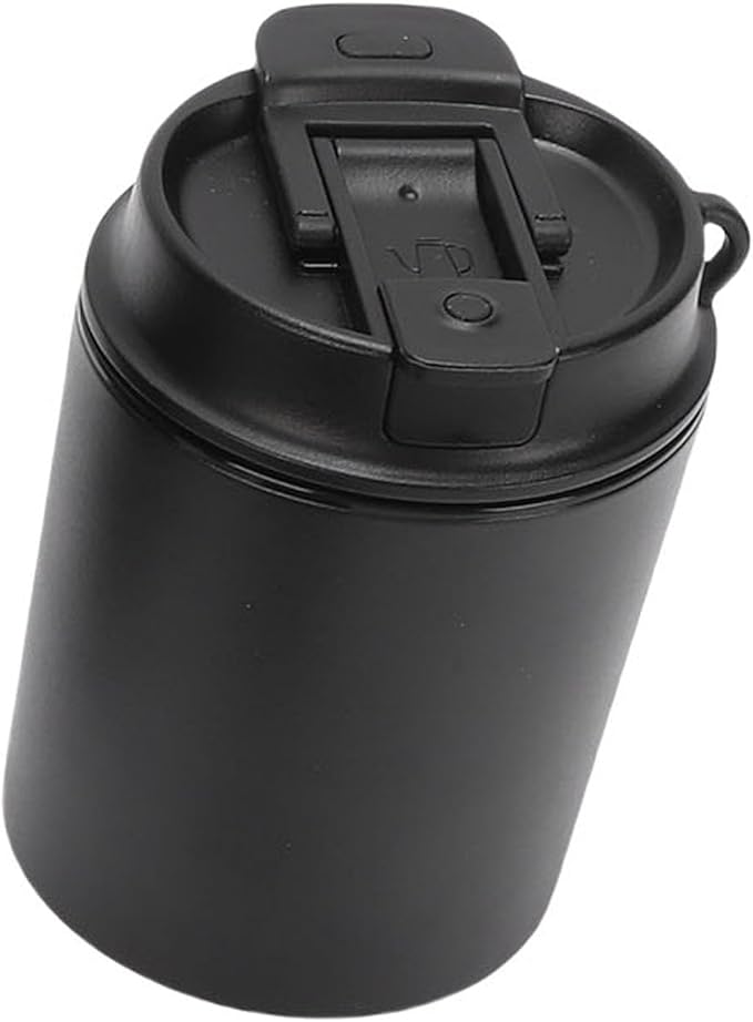 HEEPDD Coffee Machines Machine with Grinder 15 Grinding Settings USB Rechargeable 1600mAh Battery for Camping Office RV Travel Coffee Maker Portable Electric Household Appliances (Black)