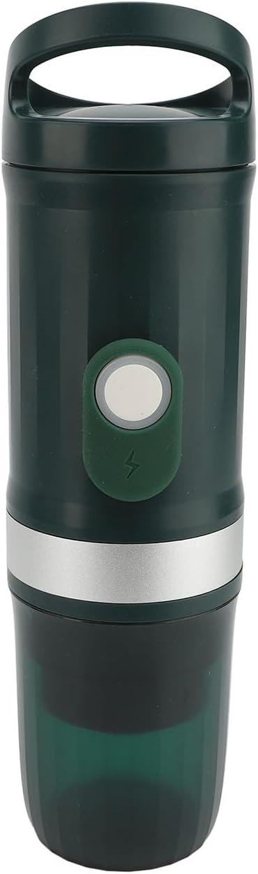 YUYTE Portable Electric Coffee Machine Car Coffee Maker Self Heating Convenient Handle Travel Coffee Maker for Camping Car RV Office (OD Green)