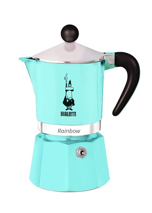 Bialetti 5043 Rainbow Espresso Maker Light Blue