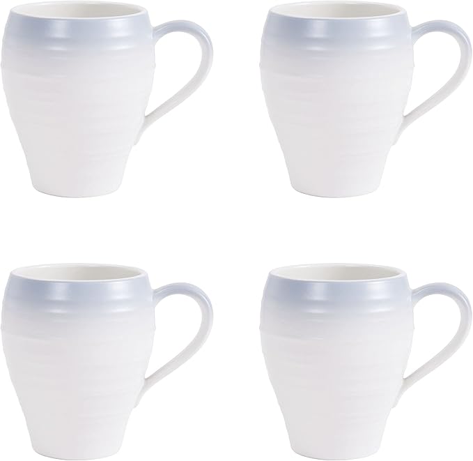 Mikasa Swirl Ombre Grey 16 Piece Dinnerware Set Service for 4