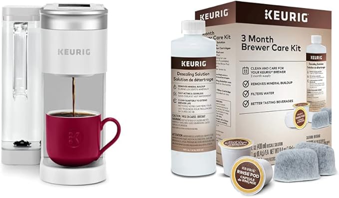 Keurig K-Supreme SMART Single Serve Coffee Maker With WiFi Compatibility 4 Brew Sizes &amp 3-Month Brewer Maintenance Kit Includes Descaling Solution Water Filter Cartridges &amp Rinse Pods 7 Cou