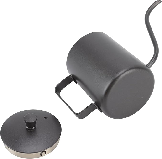 Pour Over Coffee Kettle Mini Kettle Spout Coffee Pots Drip Coffee Maker Kettle Long Narrow Stainless Steel Pour Over Kettle(350ml PTFE Black)
