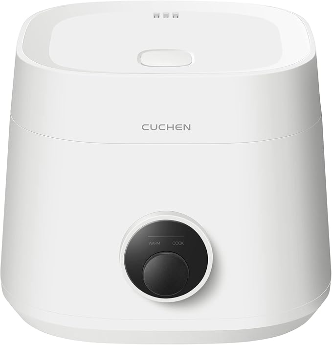 [CUCHEN] CRE-D0601WUS | Rice Cooker 6 Cup (Uncooked) (1.14 quarts): 6 person serving/per use | Warmer | Detachable Clean Cover | Nonstick Inner Pot | White Multi Cooker Function