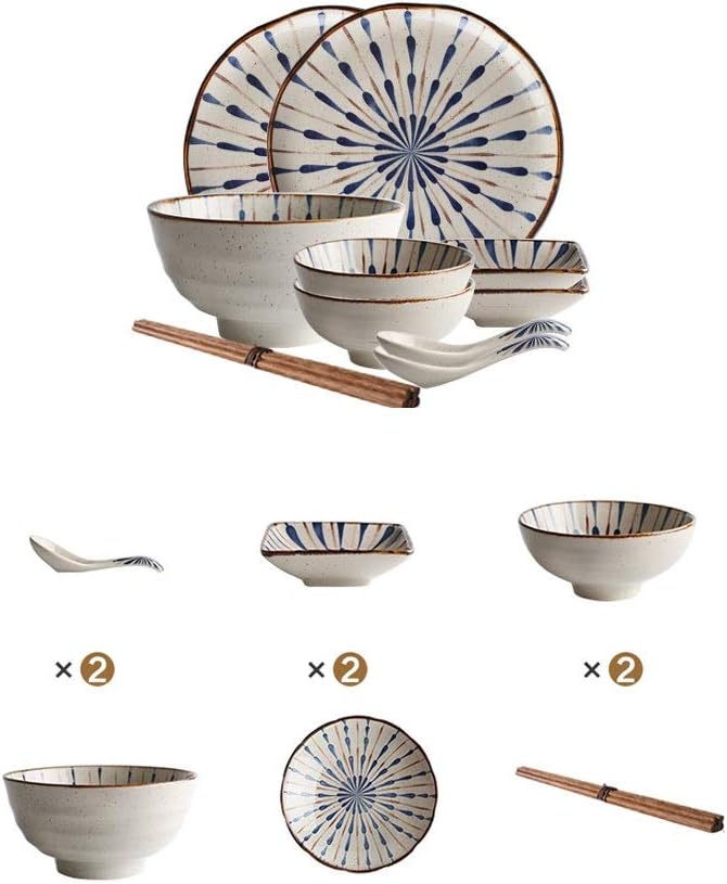 Elegant Dinnerware Set Dinner Plates Bowls Set Reactive Glaze Dinnerware Set Plates Dishes Bowls Best For Indoor And Outdoor PartyA