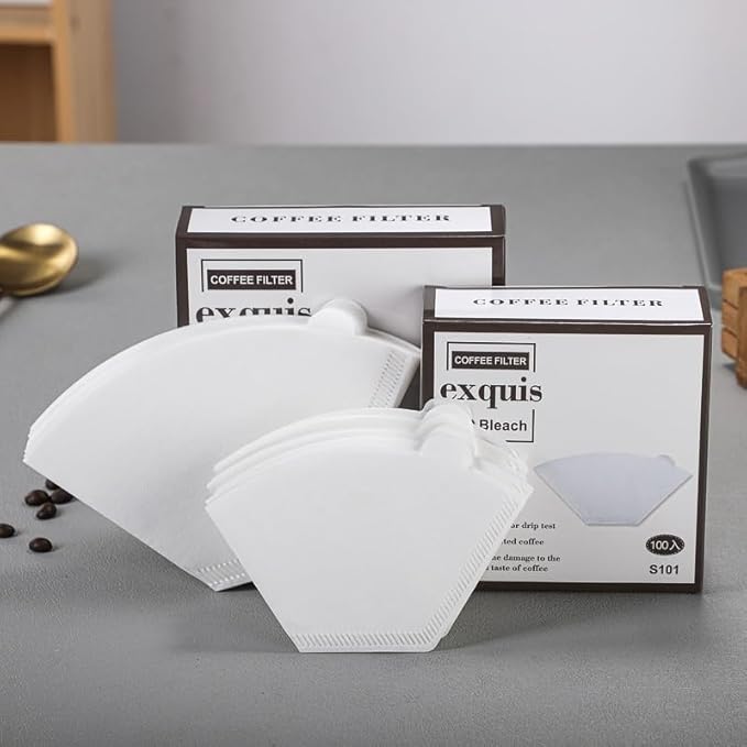 Ceramic Coffee Dripper Pour Over Coffee Maker Handmade Origami Coffee Filter Cup Flower Shape Funnel Drip Cafe Cake Cup Home(White filter paper1-2CUP)