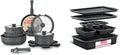 Bakken-Swiss Detachable 15-Piece Cookware Set – Granite Non-Stick – Eco-Friendly &amp Bakeware Set – 6 Piece – Stackable Deluxe Non-Stick Baking Pans for Professional and Home Cooking