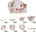 Dinnerware Set Luxury Family Dinner Service Set Ceramics Dinner Set Kitchen and Dining Kitchen Dinnerware Set Plates Dishes Bowls Plates and Bowls Set17 Piece Set