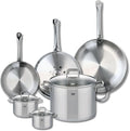 ELO 9512550 Cookware Set 6-Piece 3-Piece Cookware Set 24 28 32 cm and 3 Saucepans 12 14 and 26 cm Elo Profi Citrine Stainless Steel Induction