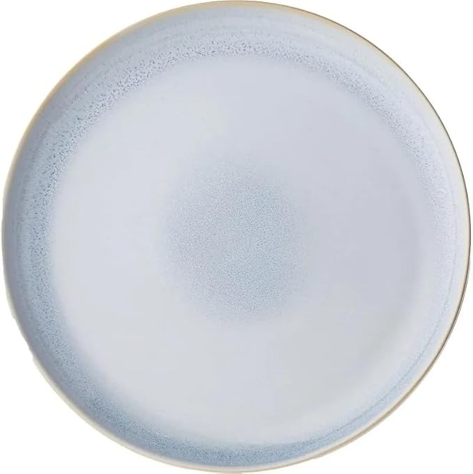 Stoneware 12-Pc Dinnerware Set Handcrafted Artisanal Bead Plates and Bowls Solid and Reactive Glazes