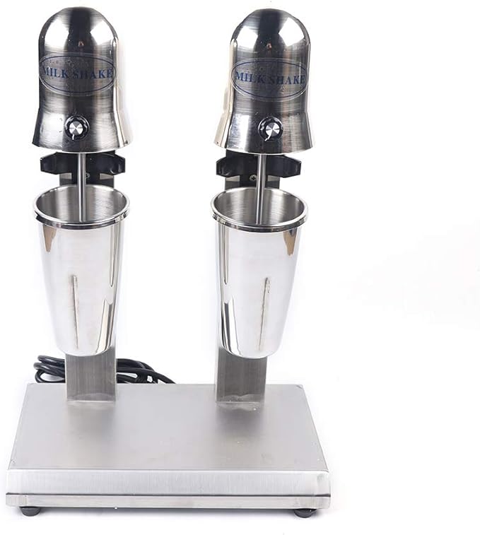 Electric Milkshake Maker Ice Cream Mixer Machines 110V Commercial Drink Smoothie Blender for Coffee Shops Tea Stores to Making Fruit Tea Coffee Stirred Drinks (2 Head 650ml)