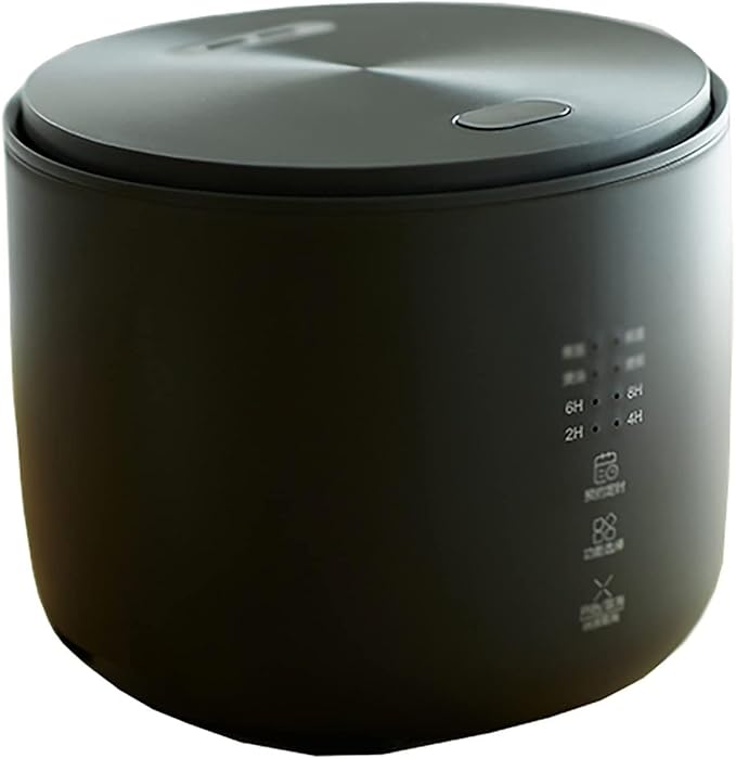 Rice Cooker 2L Small Capacity Ceramic Glaze Sphere Thick Kettle Non-Stick Liner for Family Dormitory for 1~4 People Rice CookerBlack
