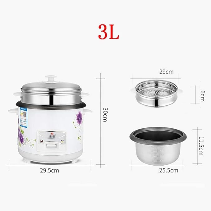Electric cooker Rice Cooker Home Intelligent Insulation Multi-function Quality Inner Pot Spoon Steamer And Measuring Cups (2L) ()