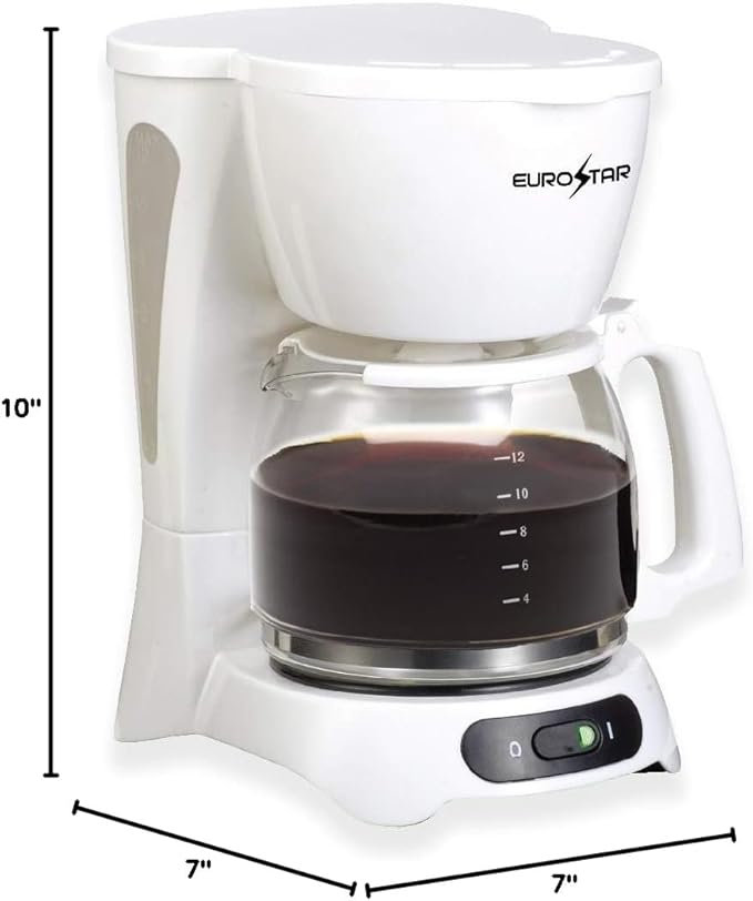 EUROSTAR ECM642W 12-Cup Coffee Maker White