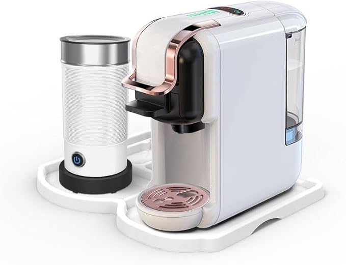 Multi-Capsule Coffee Maker Hot/Cold Coffee Maker Milk ESE Pod Ground Coffee Cafeteria 19 Bar 5 in 1 (Color : H2B M1A Tray WH Size : CHINA_EU)