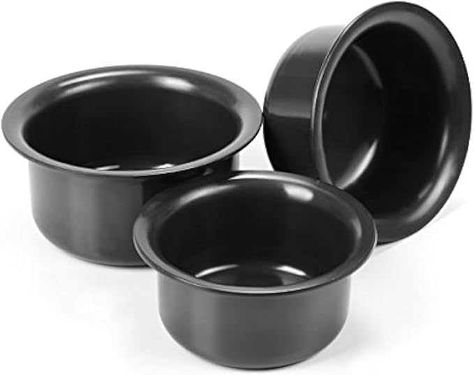 Sumeet Aluminium Tope Set 0.5 0.9 1.4 Liters 3 Piece (Black)