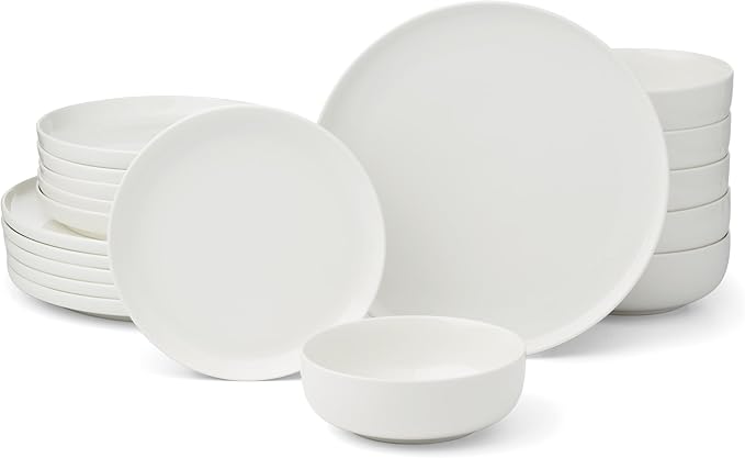 Oneida 899204 24 Seven White 18-Piece Dinnerware Set Service For 6