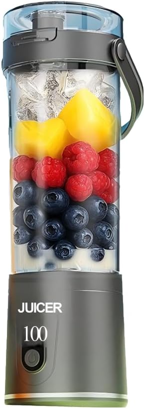 New wireless portable household juicer juicing cup USB charging small juicer (B-Grey)