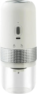Portable Coffee Machine Automatic Coffee Grinder Portable USB Charging Kitchen Toolfor Outdoor Travel Picnic(White)