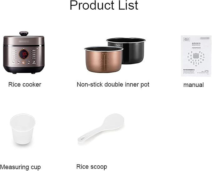 Rice Cooker Household Multi-Function Rice Cooker Non-Stick Double Tank Reservation and Heat Preservation for 2-8 People