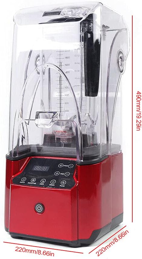 2200W Blender Smoothie Maker Blender for Shakes and Smoothies with PC cup Touch Commercial Soundproof Smoothie Machine 110V Variable speeds Control Timed 2.2L