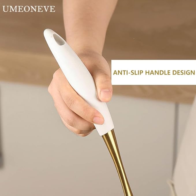 White And Gold Silicone Cookware Set 9-Piece Universal Kitchen Utensilsgold with white kitchen utensilsSilicone Spatula Cooking Spoons for Nonstick Cookware Golden Stainless steel Handle