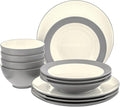 Noritake Colorwave Slate 12-Piece Coupe Dinnerware Set Service for 4