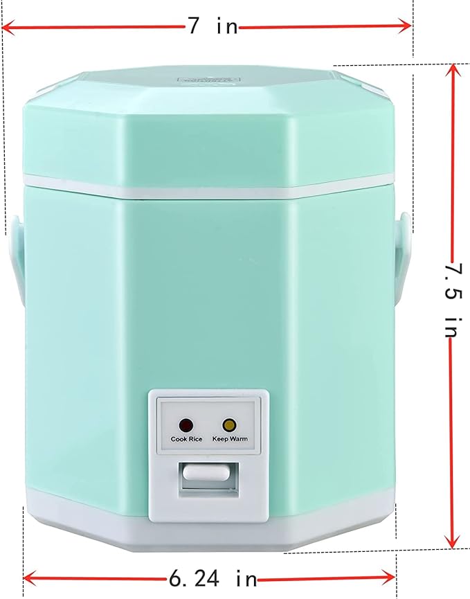 Portable Mini Rice Cooker Electric Travel Rice Cooker Small Removable Non-Stick Pot Keep Warm Function Suitable