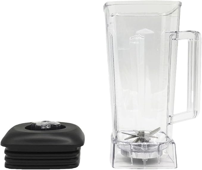 Compatible For Biolomix Commercial Blender Spare Parts Square Container Jar CUP Bottom With Toothed Lid For Smoothies